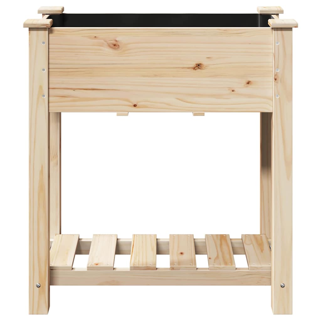 Garden Planter Beige Solid Fir Wood 71 cm 37 cm