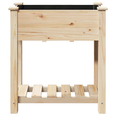 Garden Planter Beige Solid Fir Wood 71 cm 37 cm