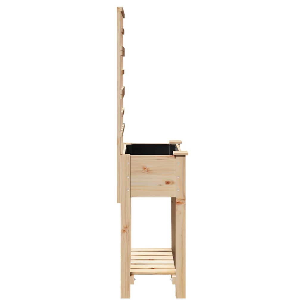 Garden Planter Beige Solid Fir Wood 71 cm 152 cm 38 cm