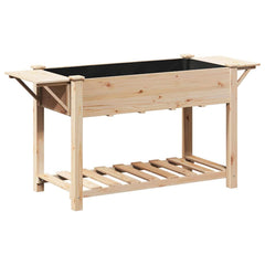 vidaXL Garden Planter Beige 155 x 59 x 76.5 cm Solid Fir Wood 2