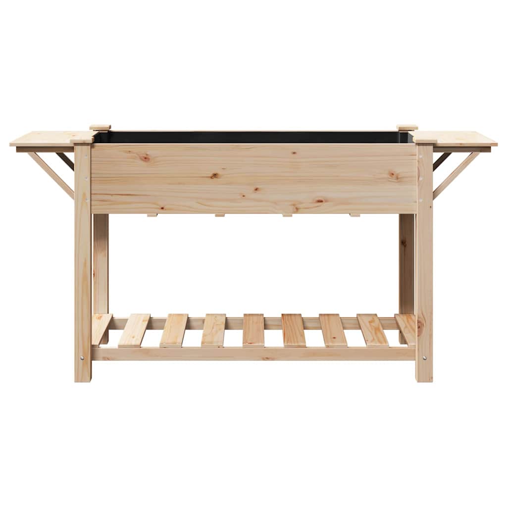 vidaXL Garden Planter Beige 155 x 59 x 76.5 cm Solid Fir Wood 5