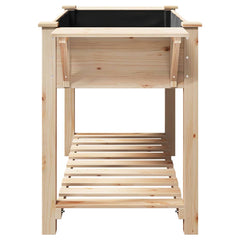vidaXL Garden Planter Beige 155 x 59 x 76.5 cm Solid Fir Wood 6