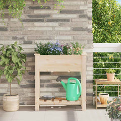 vidaXL Garden Planter Beige 71 x 37 x 76.5 cm Solid Fir Wood 1