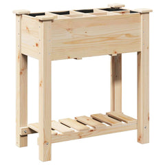 vidaXL Garden Planter Beige 71 x 37 x 76.5 cm Solid Fir Wood 2