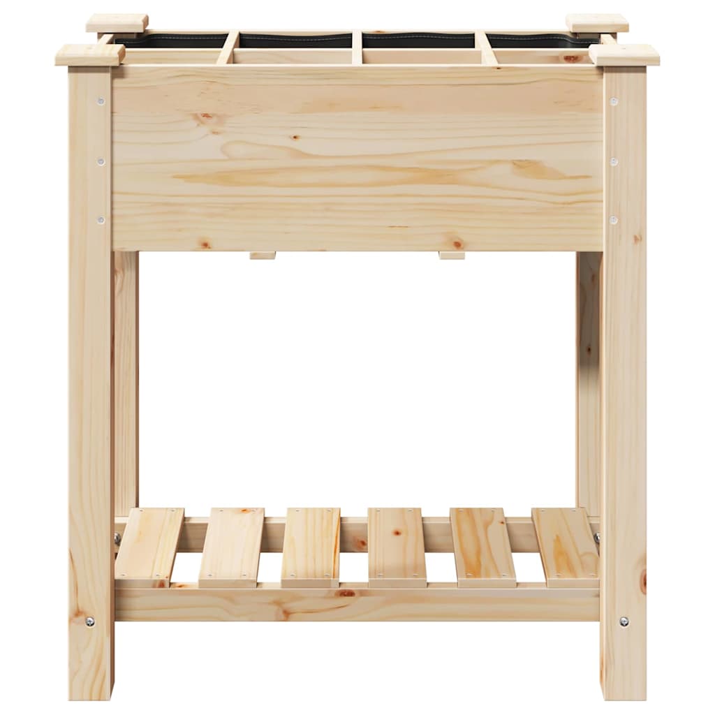 vidaXL Garden Planter Beige 71 x 37 x 76.5 cm Solid Fir Wood 5
