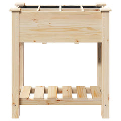 vidaXL Garden Planter Beige 71 x 37 x 76.5 cm Solid Fir Wood 5