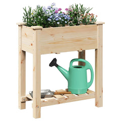 vidaXL Garden Planter Beige 71 x 37 x 76.5 cm Solid Fir Wood 3