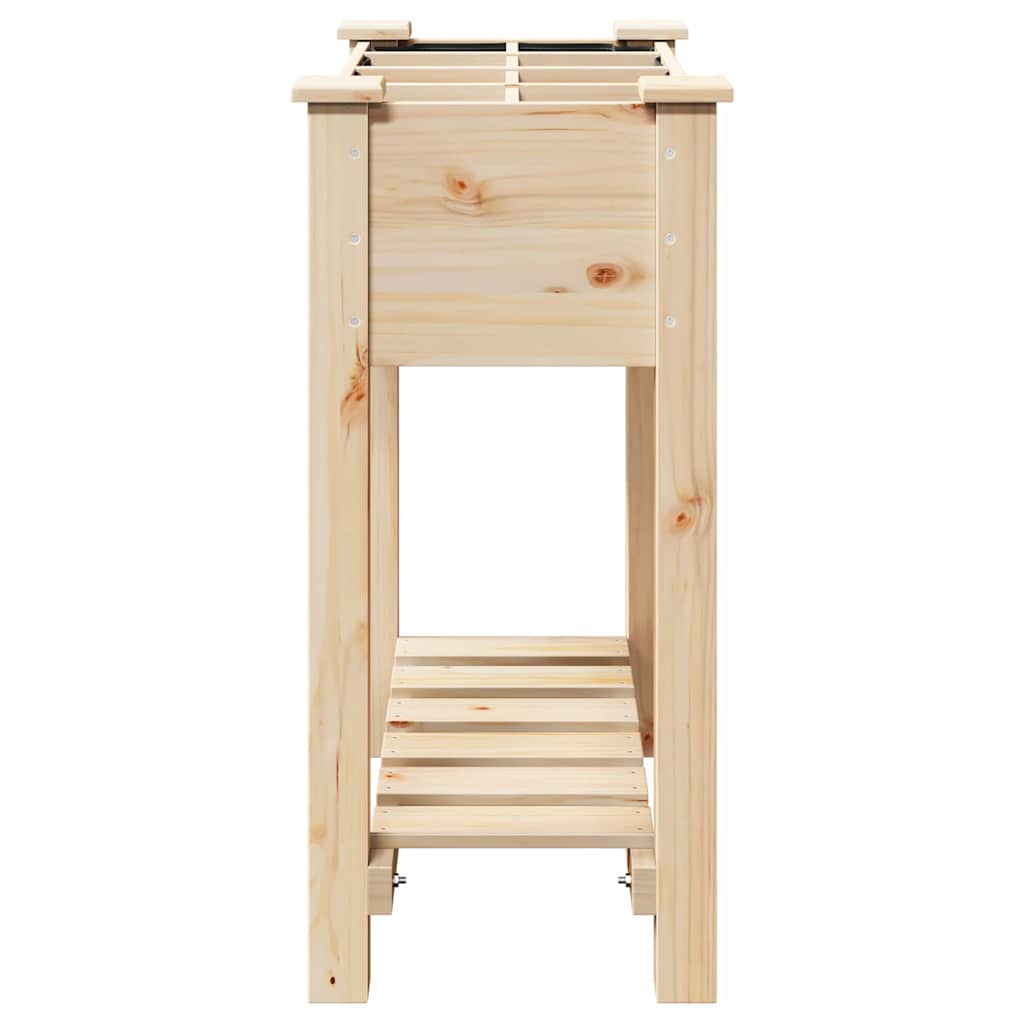 vidaXL Garden Planter Beige 71 x 37 x 76.5 cm Solid Fir Wood 6