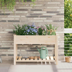 Garden Planter Beige Solid Fir Wood 115 cm 59 cm