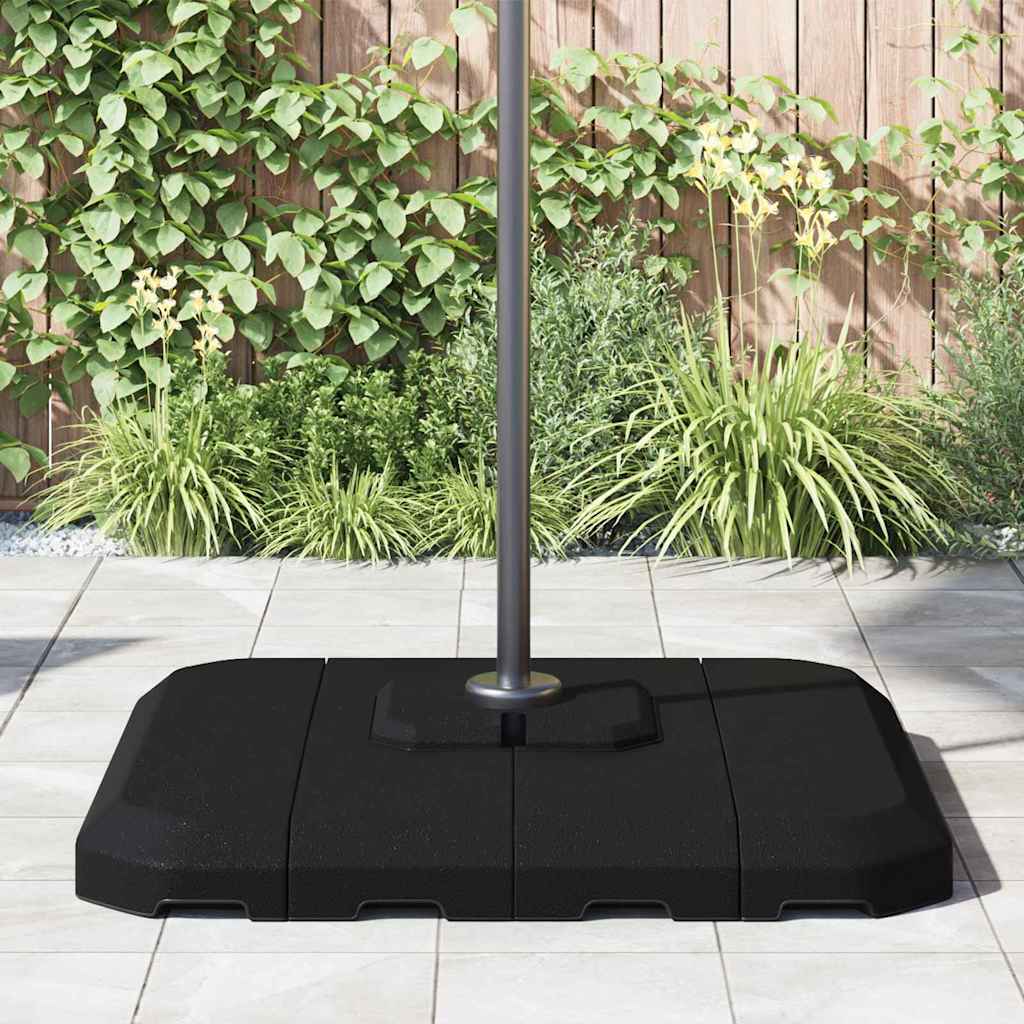 vidaXL Cantilever Umbrella Base 130 Black High-density polyethylene 4