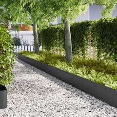Lawn Edging 100 x 0.05 x 30 cm Cold Rolled Steel 100 x 30 cm 50 pcs Black