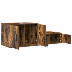 vidaXL Storage Cabinet 2 pcs Smoked Oak 127 x 41 x 40 cm 6
