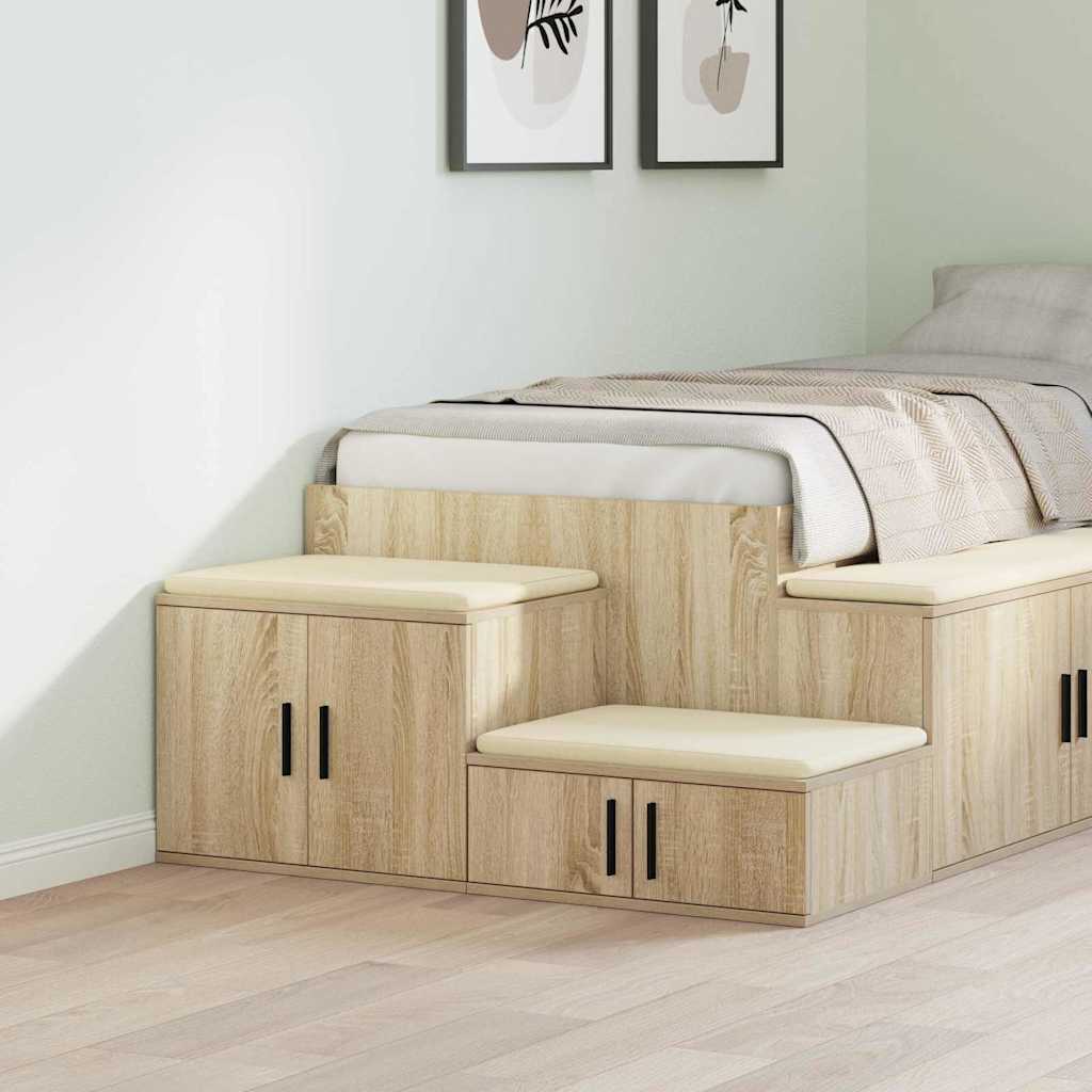 vidaXL Storage Cabinet 2 pcs Sonoma Oak 108 x 41 x 40 cm 1