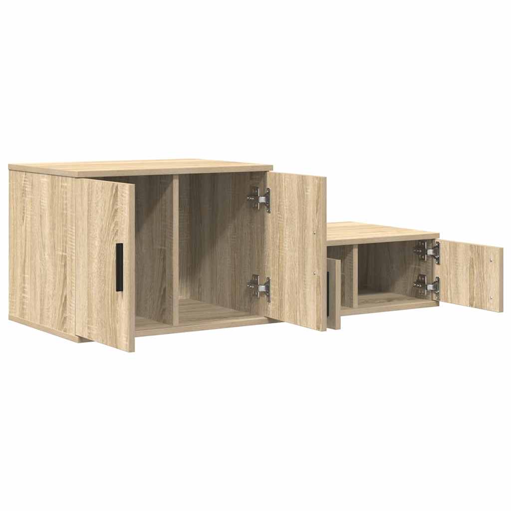vidaXL Storage Cabinet 2 pcs Sonoma Oak 108 x 41 x 40 cm 6