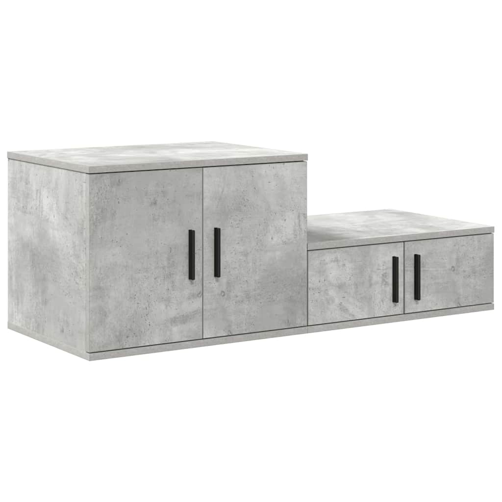 vidaXL Storage Cabinet 2 pcs Concrete Grey 108 x 41 x 40 cm 5