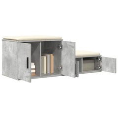 vidaXL Storage Cabinet 2 pcs Concrete Grey 108 x 41 x 40 cm 3