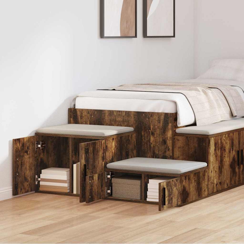 vidaXL Storage Cabinet 2 pcs Smoked Oak 108 x 41 x 40 cm 4