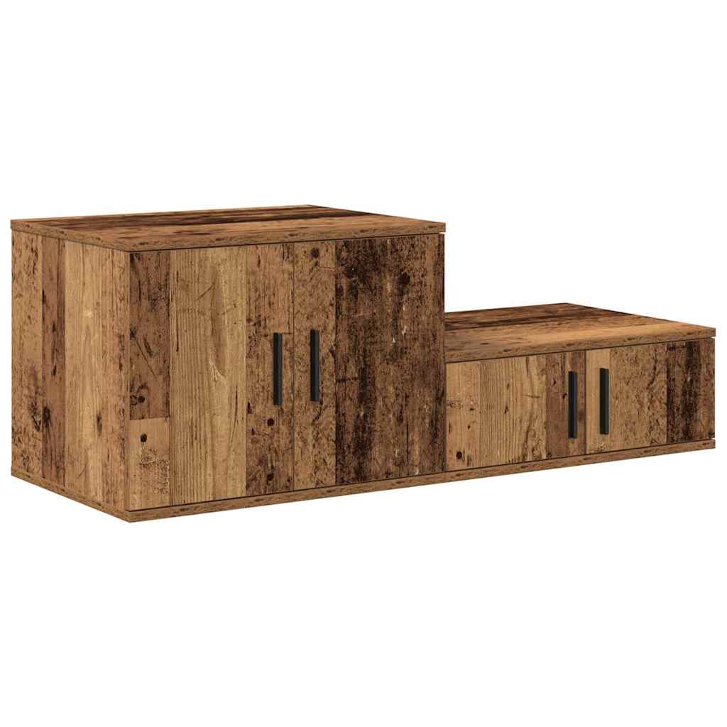 vidaXL Storage Cabinet 2 pcs Old Wood 108 x 41 x 40 cm Engineered Wood 5