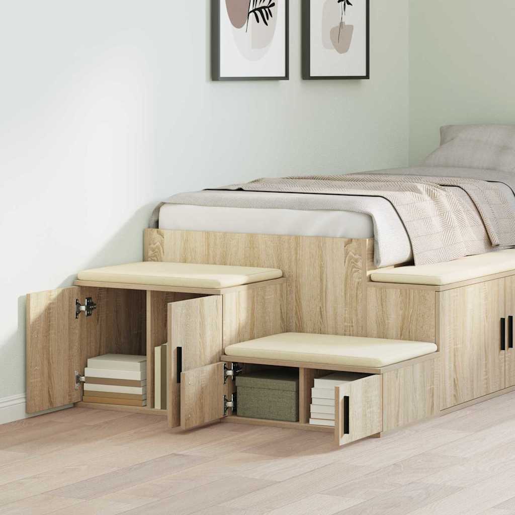 vidaXL Storage Cabinet 2 pcs Sonoma Oak 103 x 41 x 40 cm 4