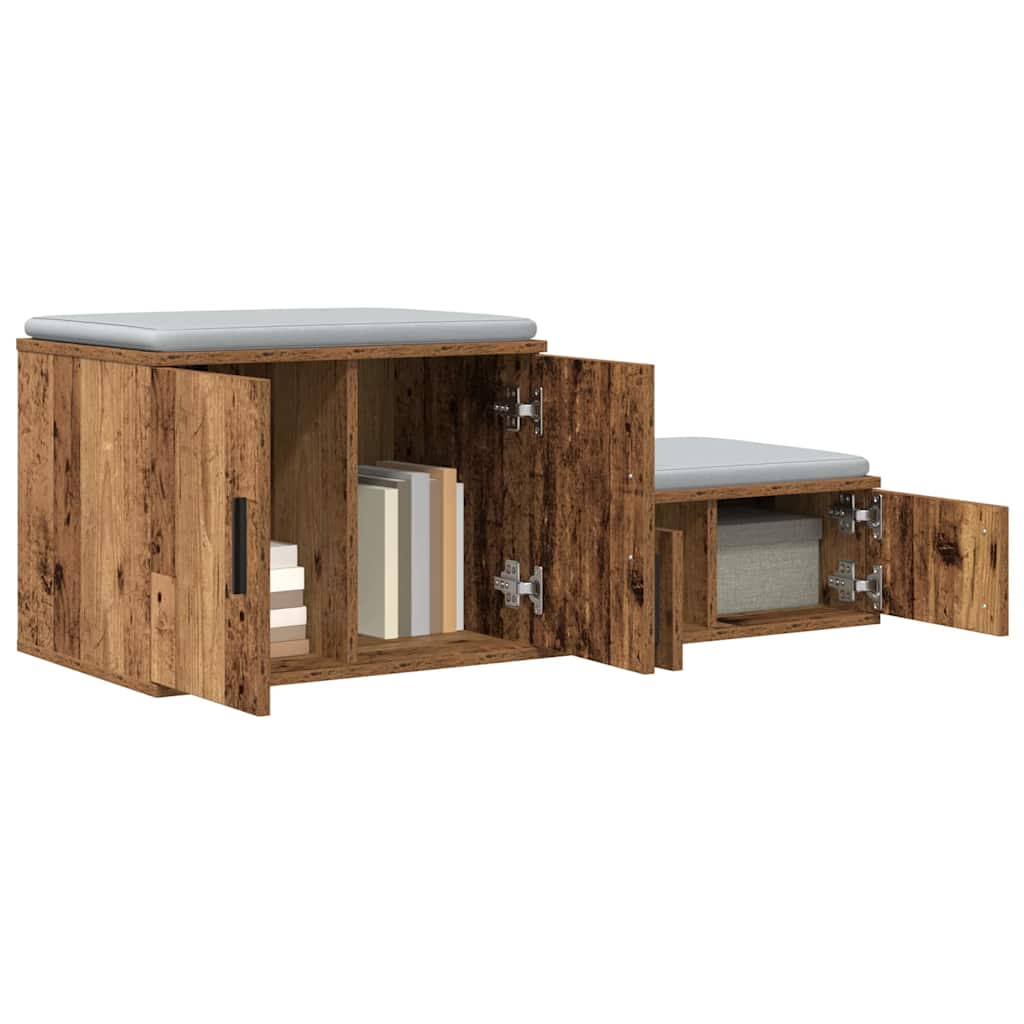 vidaXL Storage Cabinet 2 pcs Old Wood 103 x 41 x 40 cm Engineered Wood 3