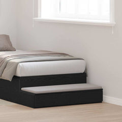 vidaXL Bed Drawers Engineered Wood Black Oak
