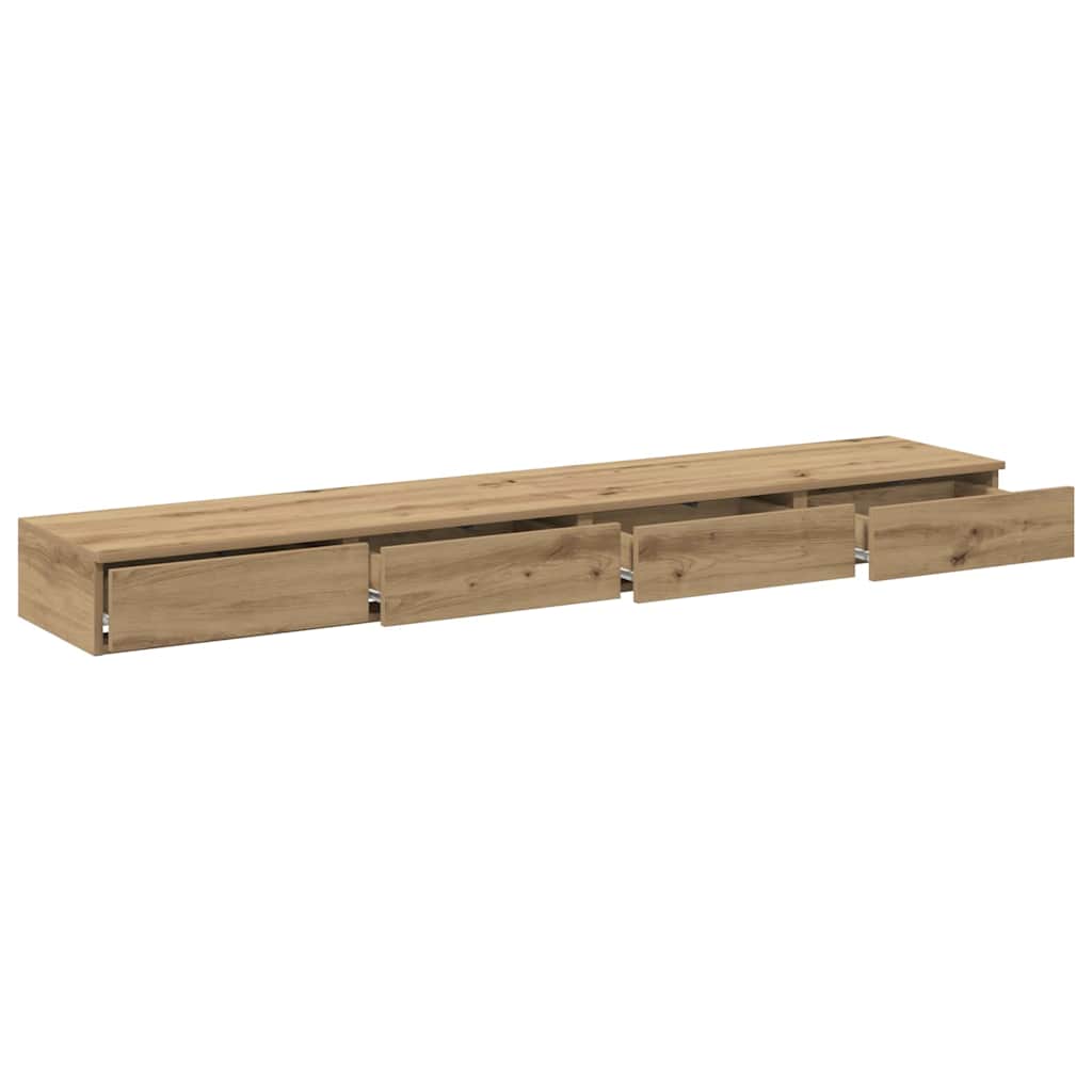 vidaXL Bed Drawers Artisan Oak 200 x 36.5 x 16.5 cm Engineered Wood 5