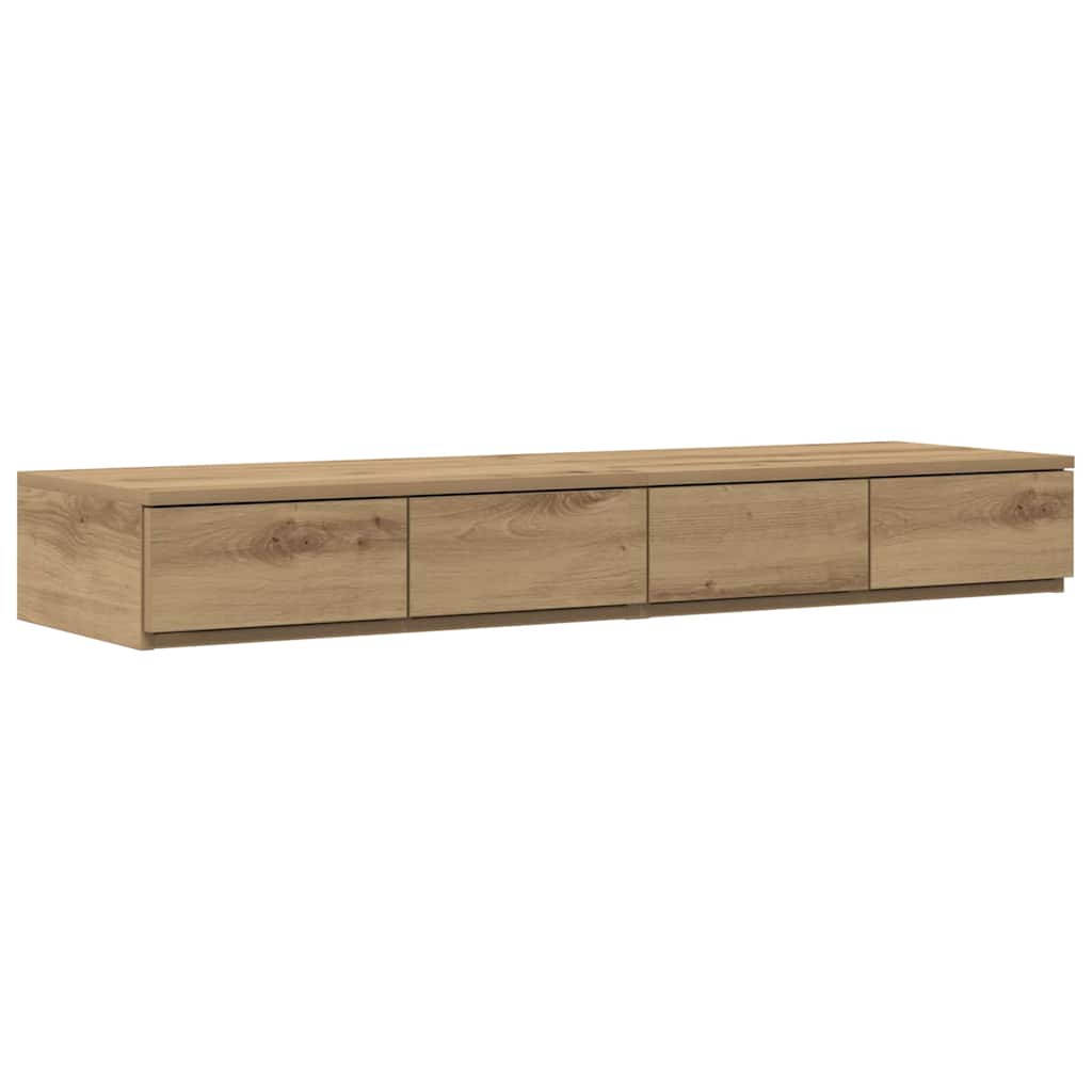 vidaXL Bed Drawers Artisan Oak 120 x 36.5 x 16.5 cm Engineered Wood 2