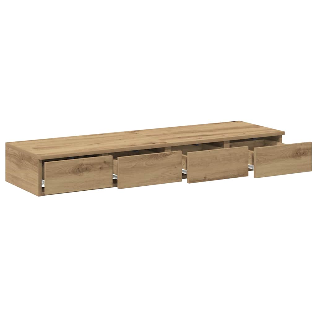 vidaXL Bed Drawers Artisan Oak 120 x 36.5 x 16.5 cm Engineered Wood 5