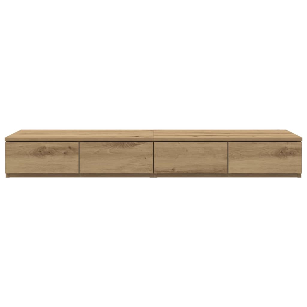 vidaXL Bed Drawers Artisan Oak 120 x 36.5 x 16.5 cm Engineered Wood 6