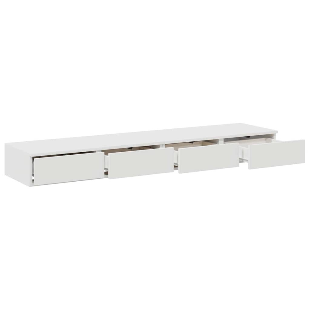 vidaXL Bed Drawers White 140 x 36.5 x 16.5 cm Engineered Wood 5