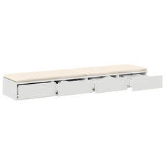 vidaXL Bed Drawers White 140 x 36.5 x 16.5 cm Engineered Wood 3