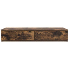 vidaXL Bed Drawers Smoked Oak 75 x 36.5 x 16.5 cm Engineered Wood 6