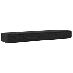 vidaXL Bed Drawers Black Oak 160 x 36.5 x 16.5 cm Engineered Wood 2