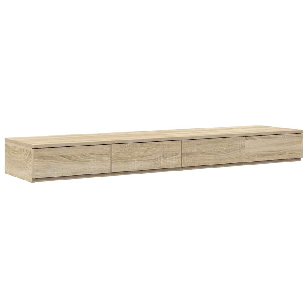 vidaXL Bed Drawers Sonoma Oak 160 x 36.5 x 16.5 cm Engineered Wood 2