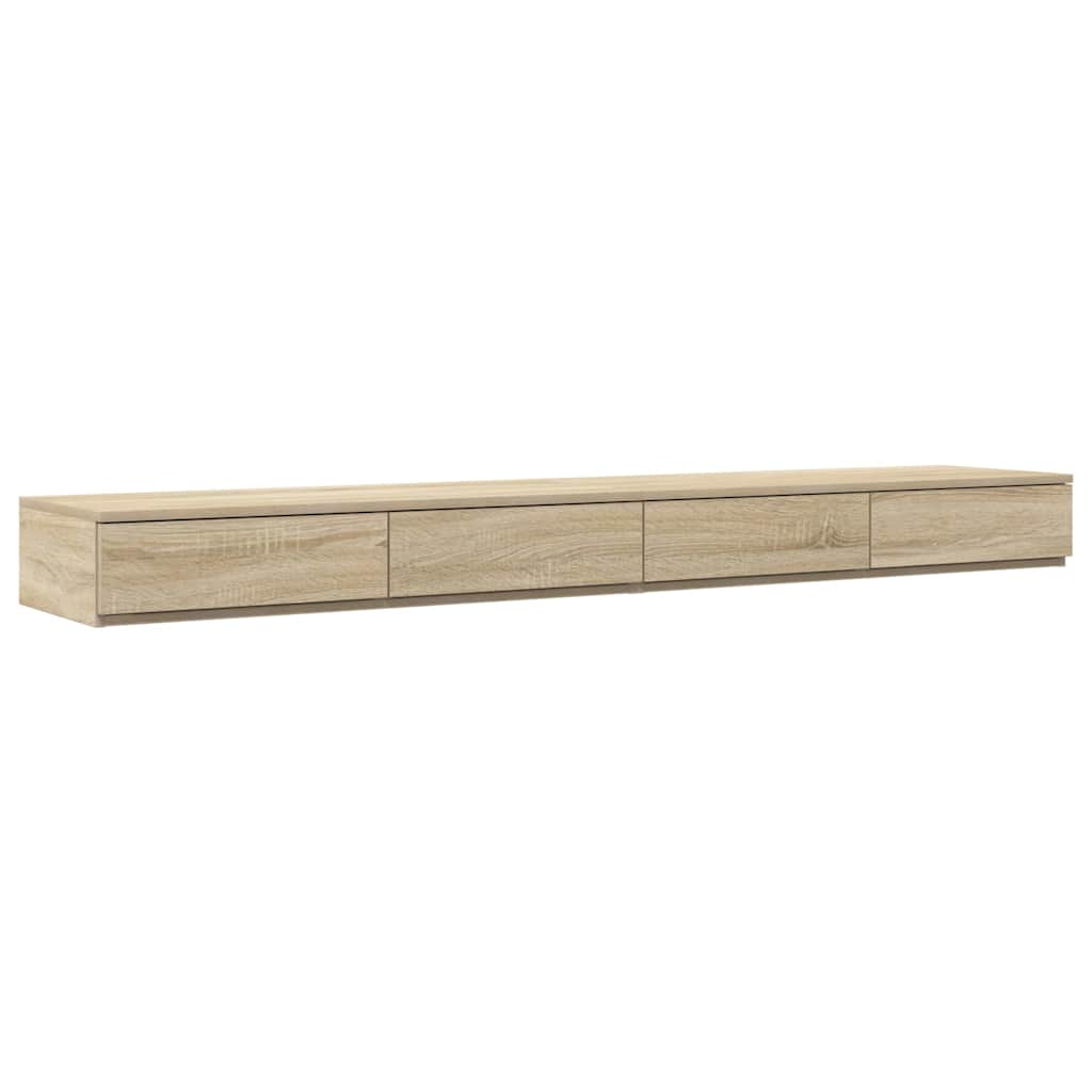 vidaXL Bed Drawers Sonoma Oak 180 x 36.5 x 16.5 cm Engineered Wood 2