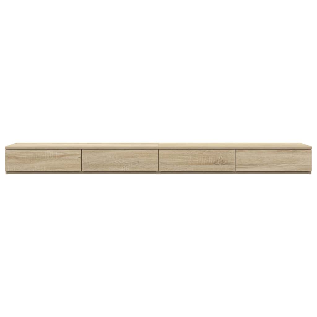vidaXL Bed Drawers Sonoma Oak 180 x 36.5 x 16.5 cm Engineered Wood 6