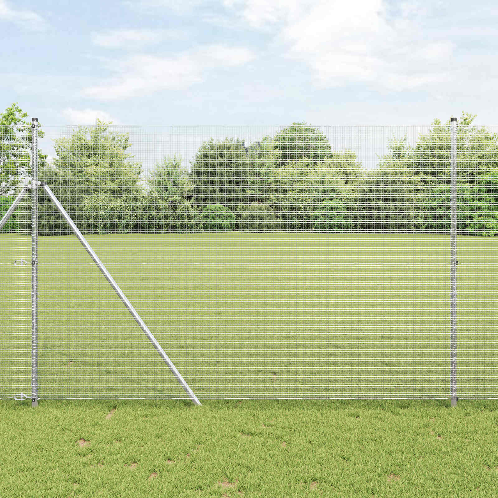 vidaXL Welded Wire Fence 1000 x 160 cm Silver 1