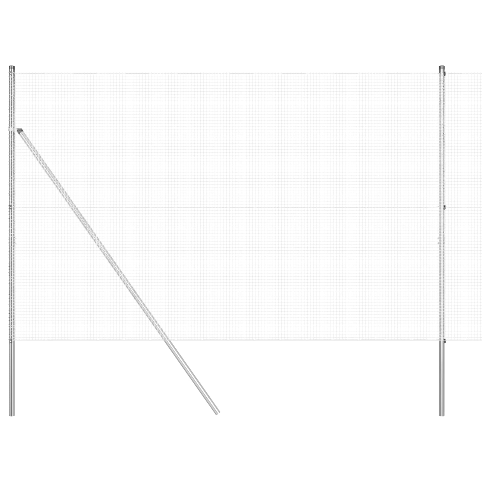 vidaXL Welded Wire Fence 1000 x 160 cm Silver 3