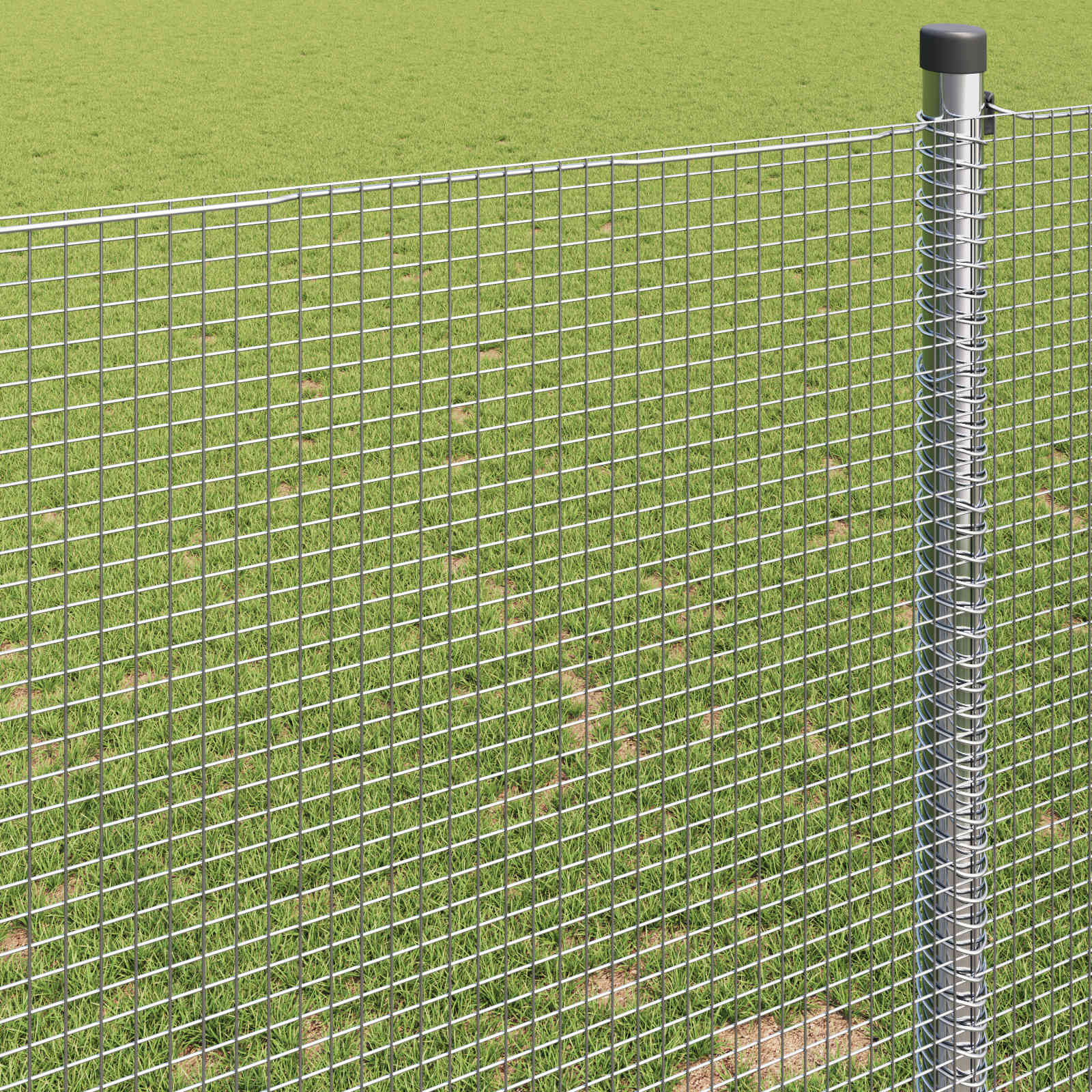 vidaXL Welded Wire Fence 2500 x 120 cm Silver 4