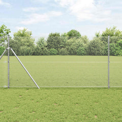 vidaXL Welded Wire Fence 2500 x 140 cm Silver 1