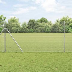 vidaXL Welded Wire Fence 2500 x 140 cm Silver 1