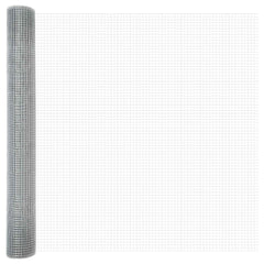 vidaXL Welded Wire Fence 2500 x 140 cm Silver 2