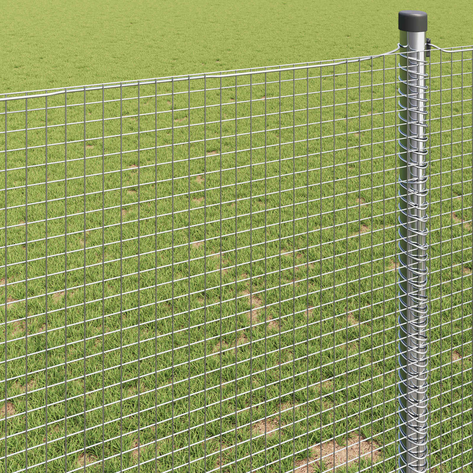 vidaXL Welded Wire Fence 5000 x 100 cm Silver 4