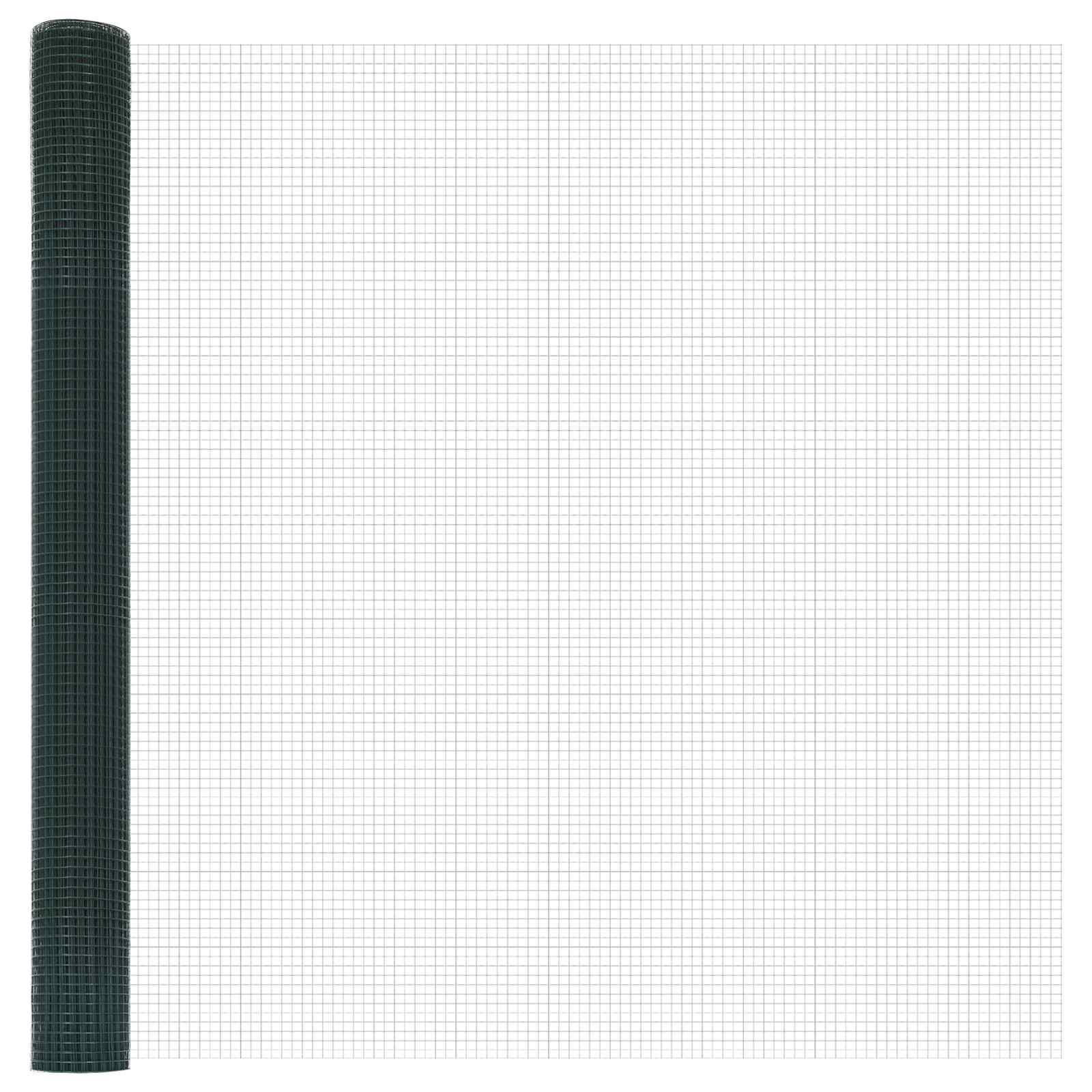 vidaXL Welded Wire Fence 1000 x 160 cm Green 2
