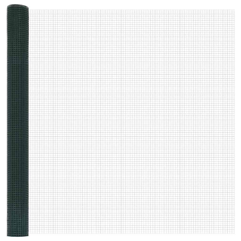 vidaXL Welded Wire Fence 2500 x 150 cm Green 5