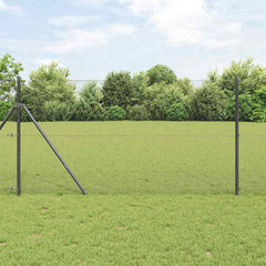 vidaXL Welded Wire Fence 2500 x 120 cm Grey 1