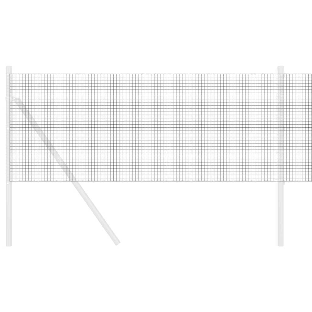 vidaXL Welded Wire Fence 5000 x 60 cm Grey 3