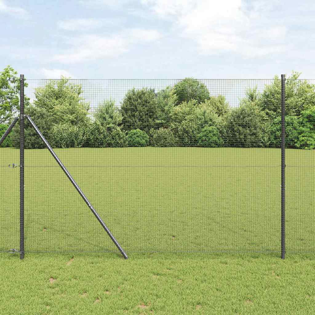 vidaXL Welded Wire Fence 5000 x 60 cm Grey Length 16 mm 50 x 0.6 m – 100 x 1 m