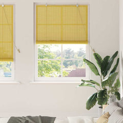 vidaXL Roller Blind Yellow 120 x 220 cm Bamboo 1