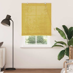 vidaXL Roller Blind Yellow 120 x 220 cm Bamboo 3